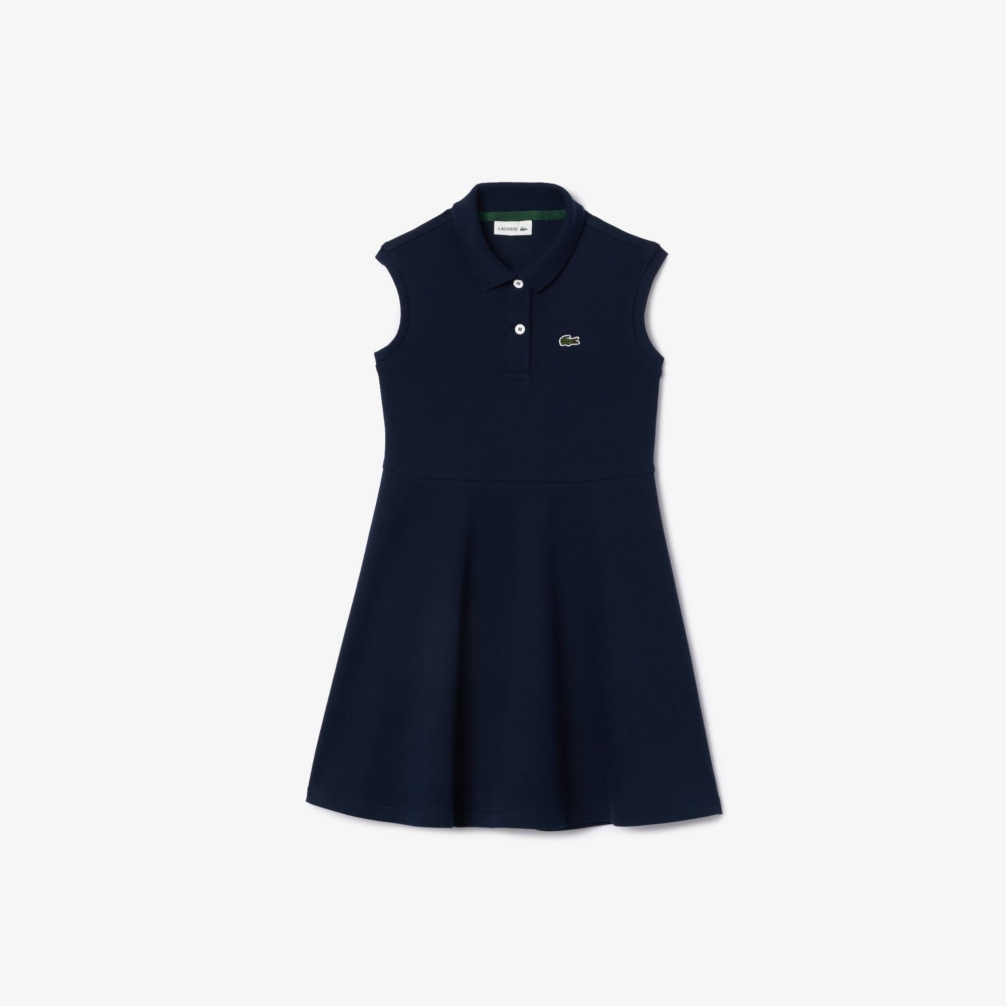 Mädchen LACOSTE Polokleid tailliert und ausgestellt, aus Stretch-Piqué Hosen & Kleider - Blau - Lacoste - Mädchen