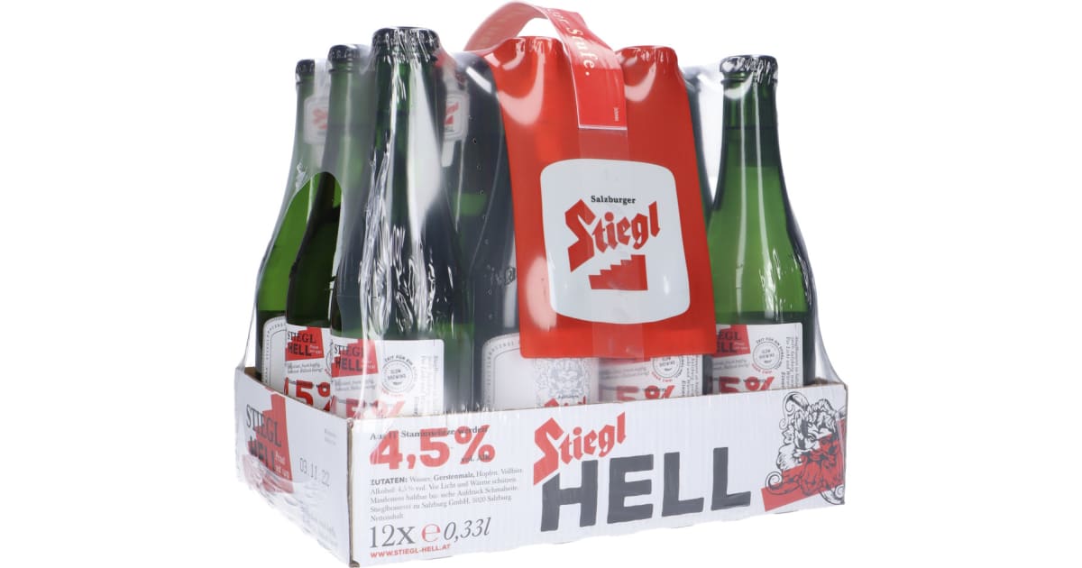 Stiegl Hell Tray 12x 0,33 Liter (Einweg)