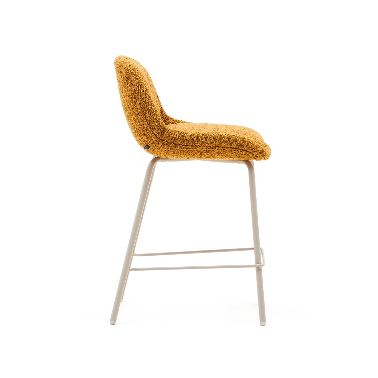 Kave Home Barhocker AIMIN senfgelb/beige