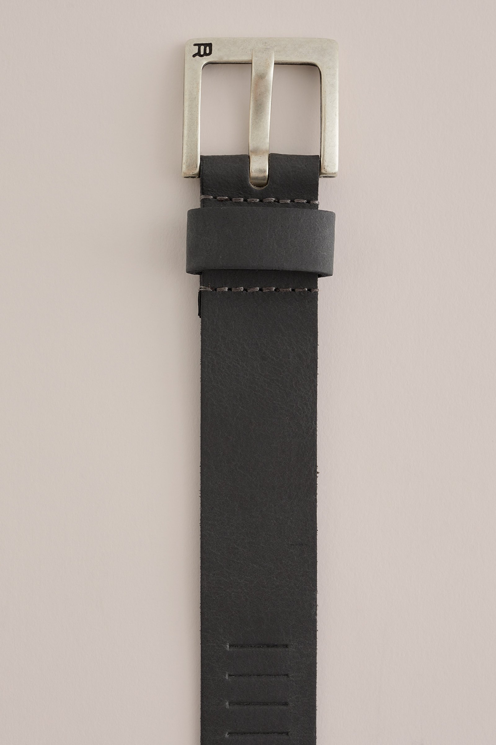 Jongens leren riem WE Fashion Donkergrijs