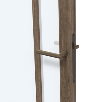 Arne & Bodil binnendeur ABE107 satijnglas - donker eiken houtlook afwerking