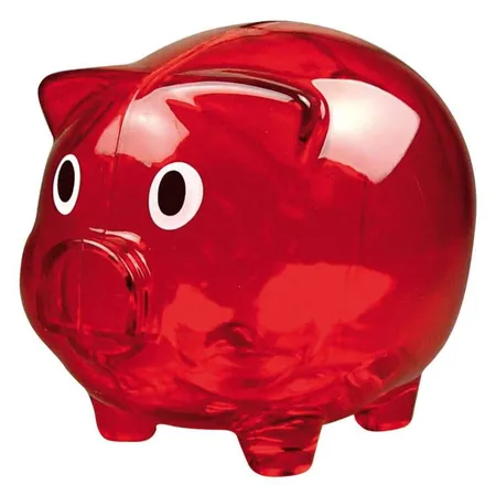 Macma Sparschwein transparent rot