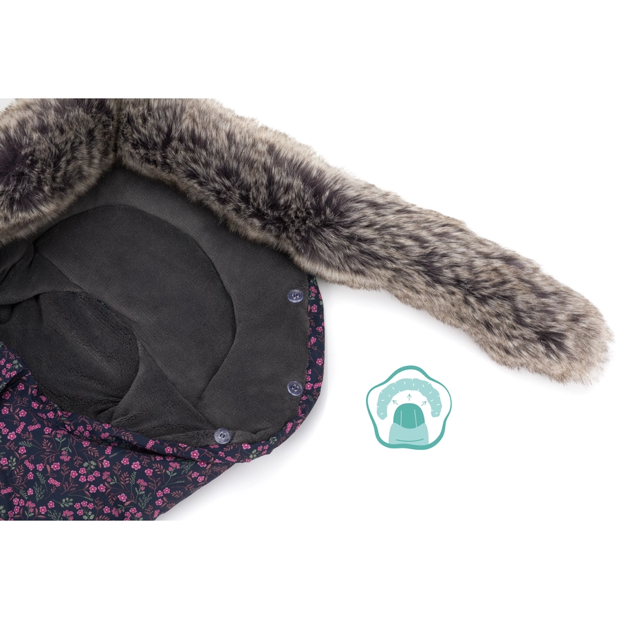 fillikid Winterfußsack Lhotse Gr. 0 Blumen klein