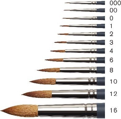 Winsor & Newton - Akvarel Pensel - Syntetisk Rund - Str. 1