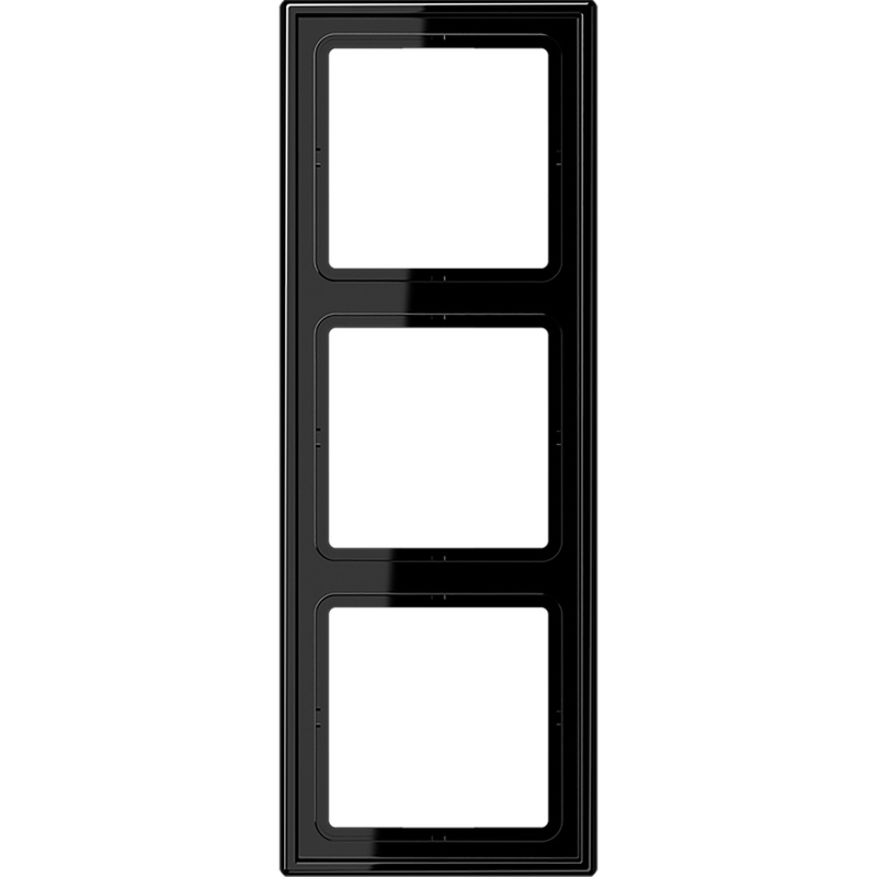 Jung LS990 Afdekraam 3-voudig Glanzend zwart