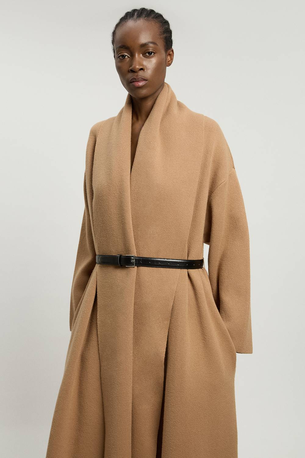 KarenMillen Cardigan Long Ceinturé En Maille Oversize