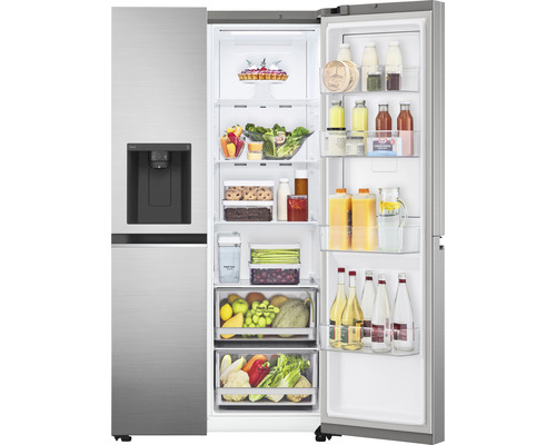 LG Side-by-Side koelkast (B x H x D: 913 x 1790 x 735 mm), Koelvak: 416 l, Vriesvak: 219 l, GSJV71PZTE