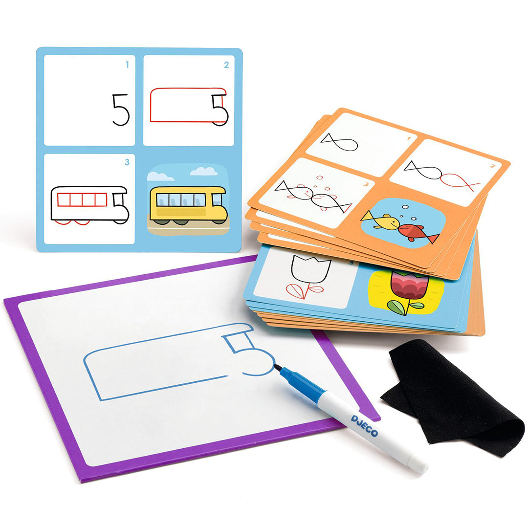 Djeco tekenkaarten eduludo step by step - 1, 2, 3 & co
