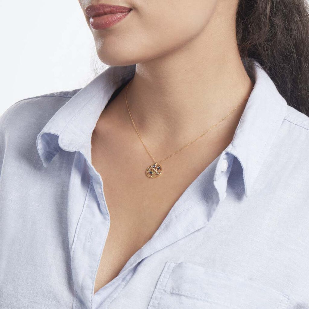 Collier Or Jaune Elsebein Saphirs