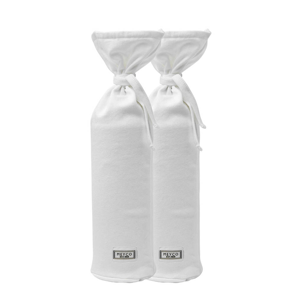 Fijnkruikenzak Basic jersey - set van 2 wit