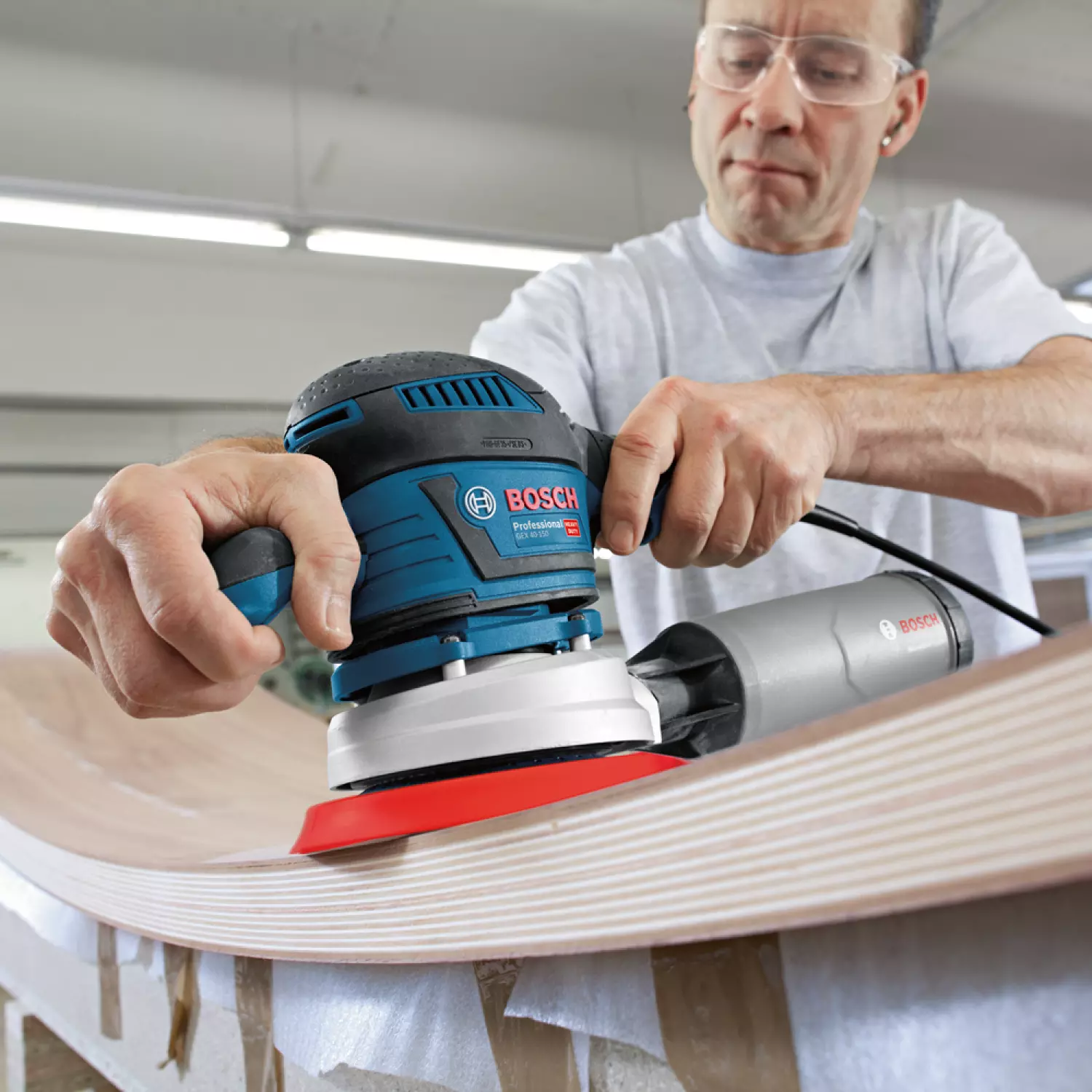 Bosch GEX 40-150 Excentrische schuurmachine in L-Boxx - 400W - 150mm - variabel