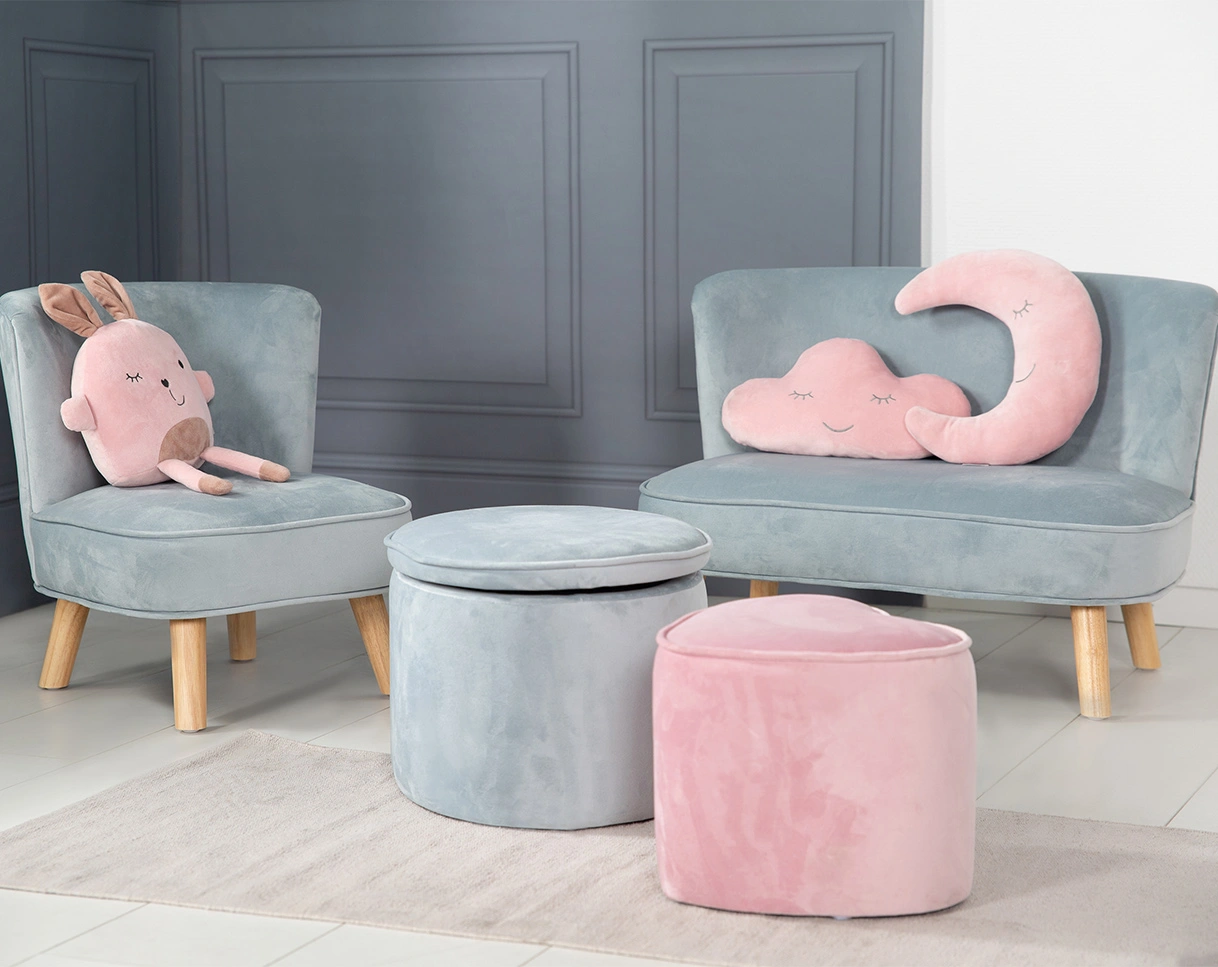 Kinderhocker LIL SOFA (Farbe: sky)