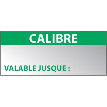 Étiquettes - Contrôle CALIBRE Alu 38x16mm - 350 unités