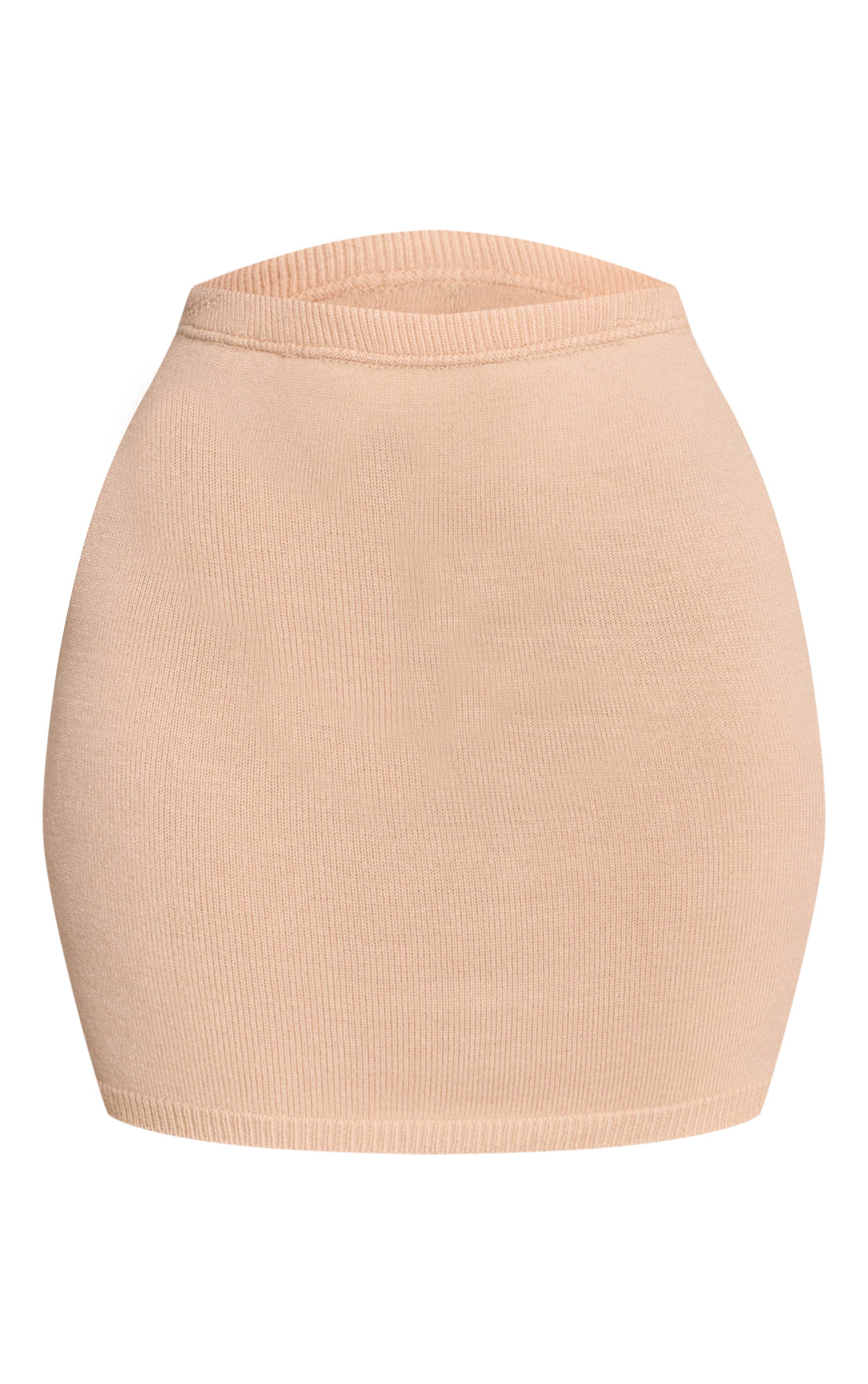Gris Pierre Mini-jupe Moulante En Maille