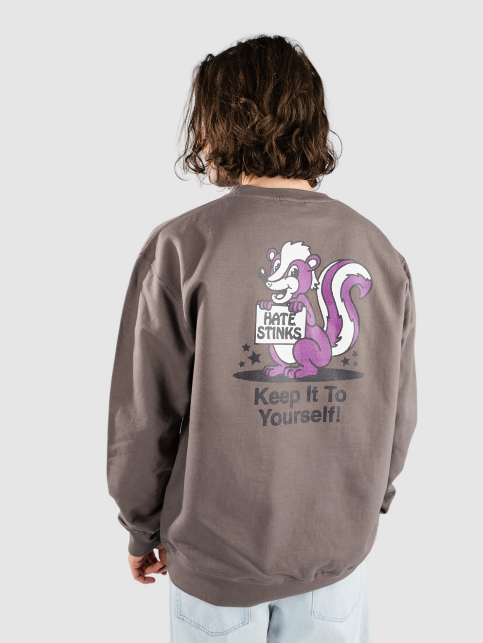 A.LAB Hate Stinks Sweater gray