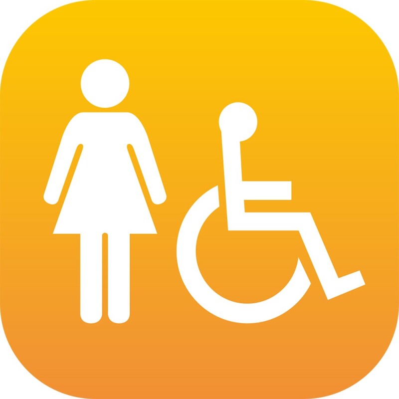 Plaque en Plexiglas PLEXI - Femme + PMR