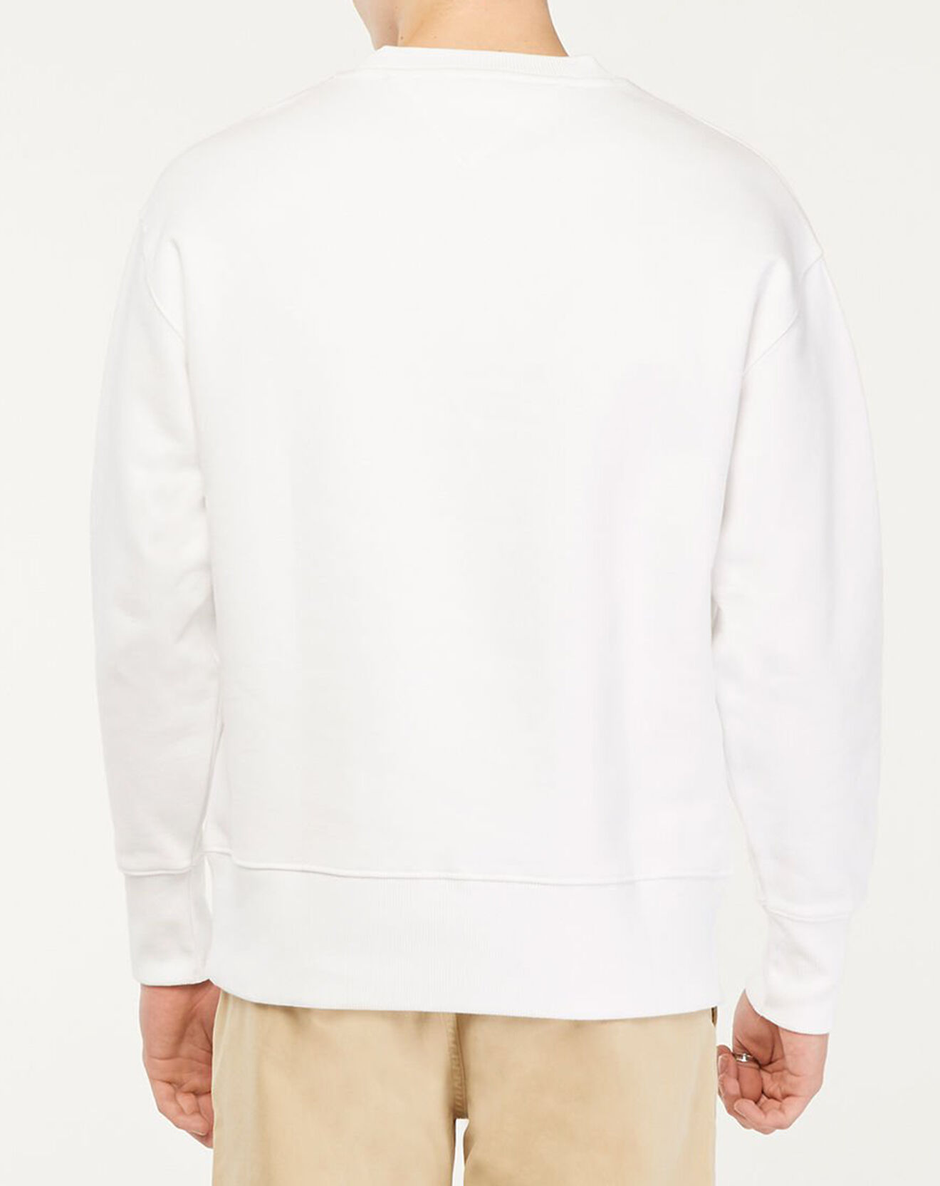 Tommy Jeans Sweat 100% Coton Bio avec badge blanc