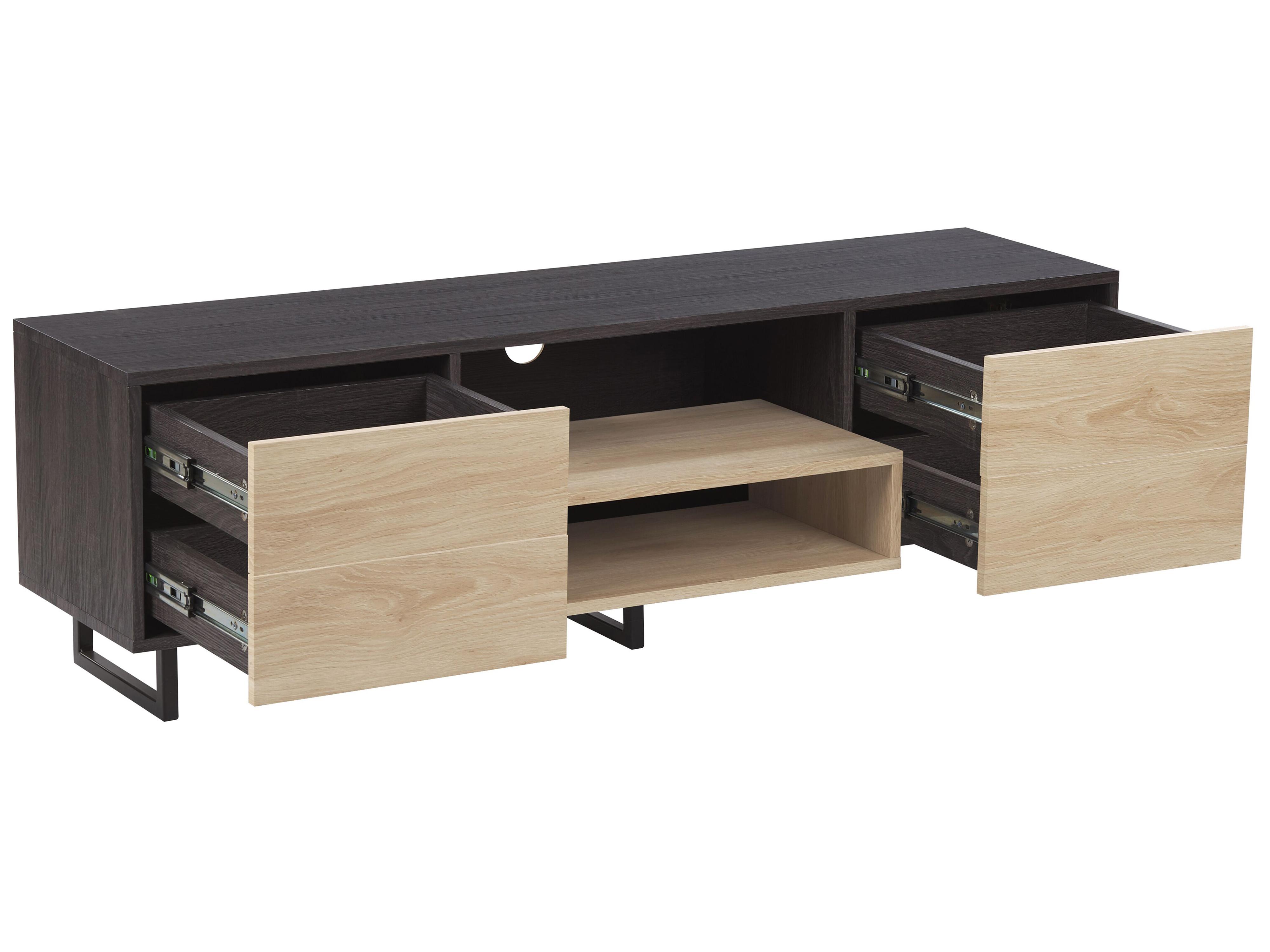 TV-meubel MAINE Bruin/zwart
