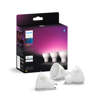 Philips Hue spot - wit en gekleurd licht 4.2W  - 3 spots - GU10
