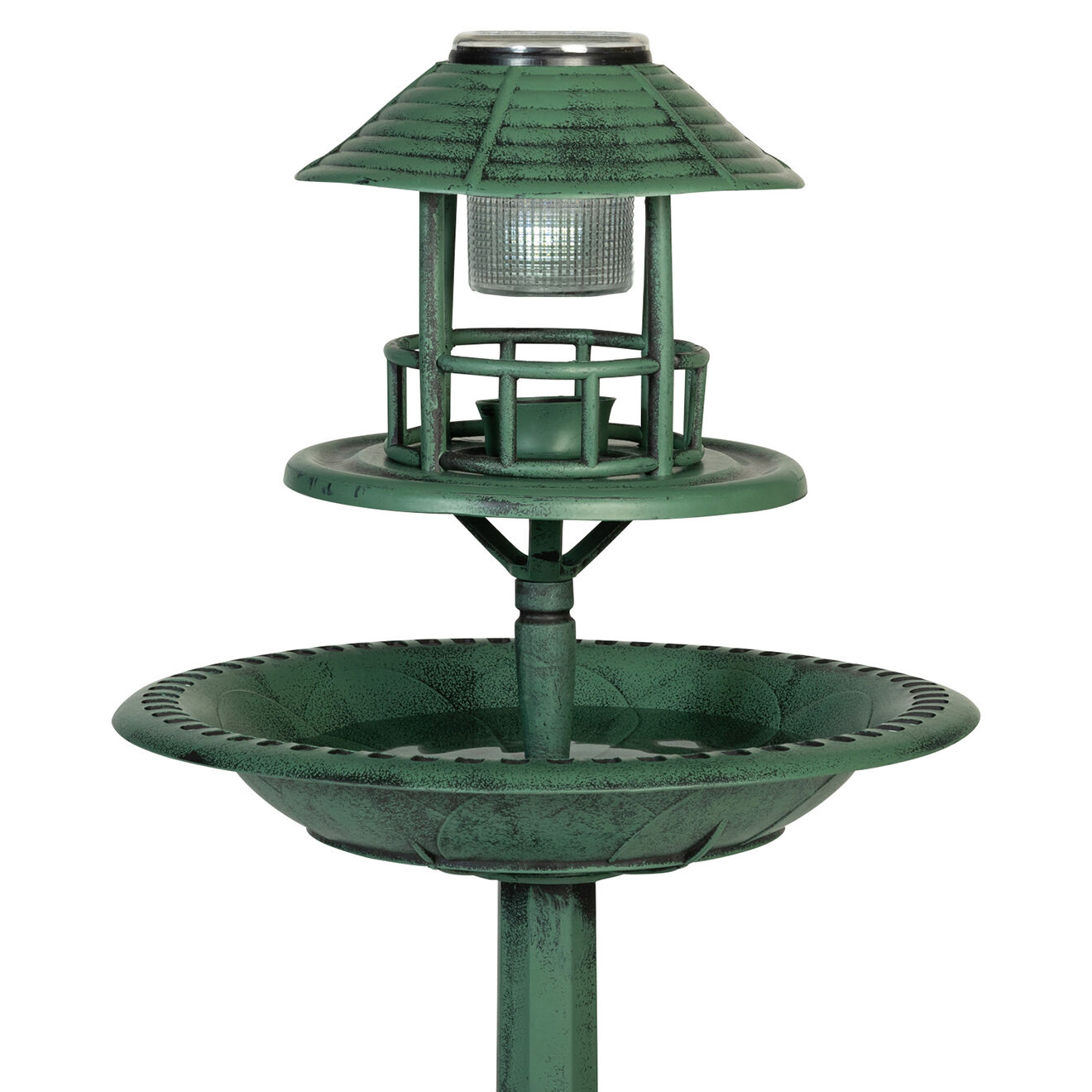 Pratik Garden Mangeoire LED à oiseaux solaire verte - D.43.4x93.8 cm