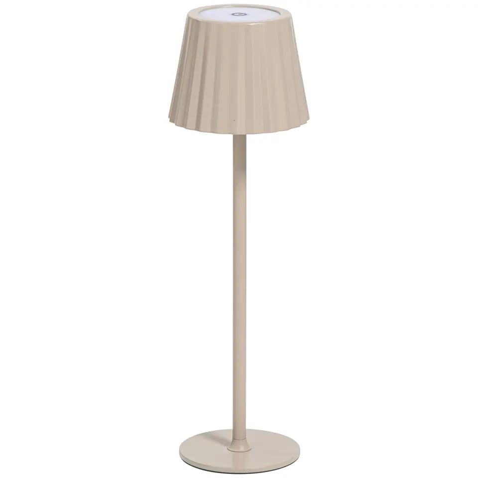 Tafellamp Scotti beige USB LED