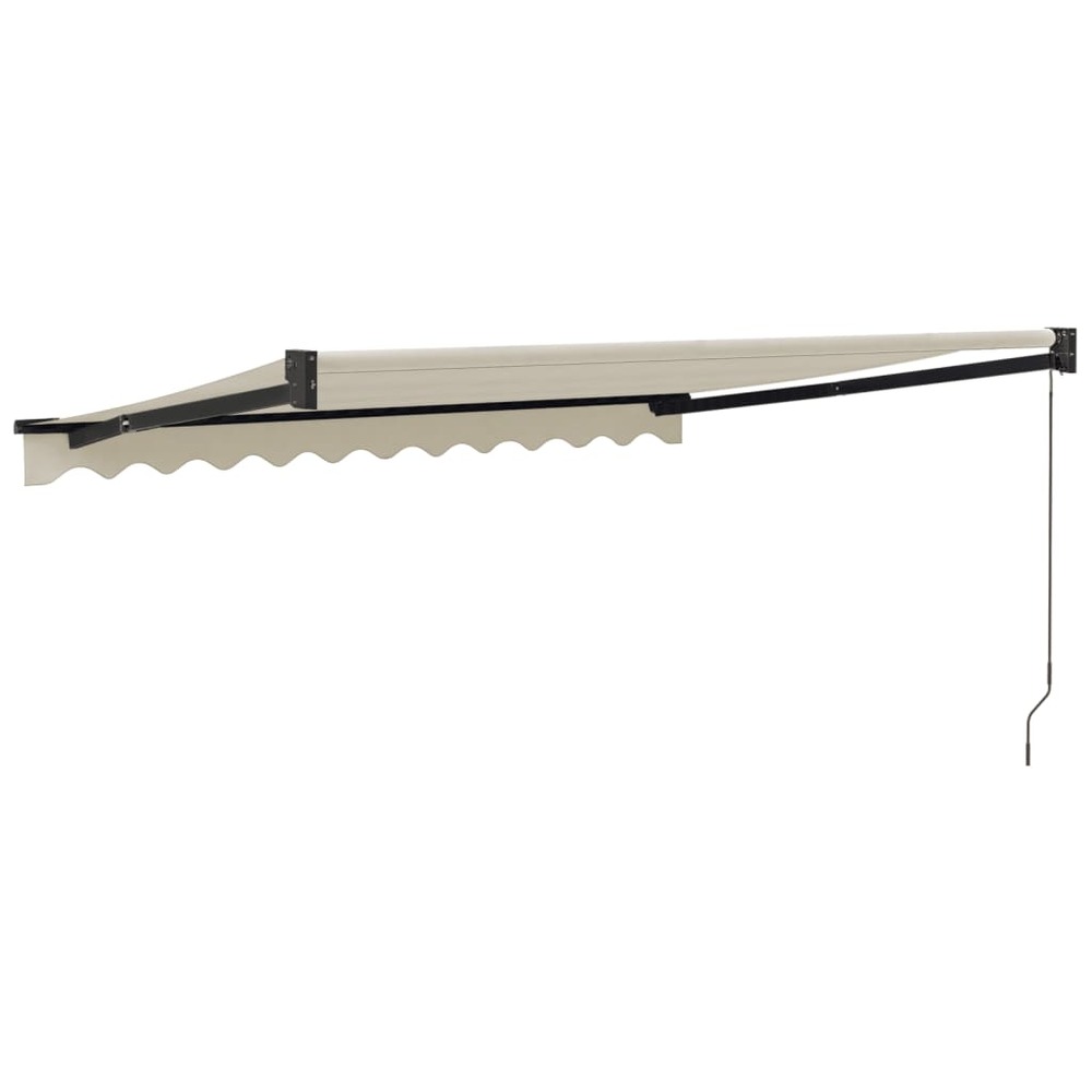 Auvent rétractable crème 3x2,5 m tissu et aluminium