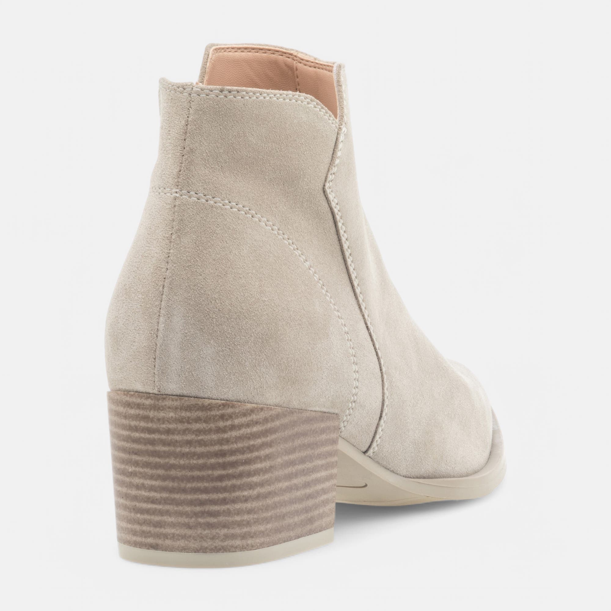 Bottines à talon Femme en cuir beige