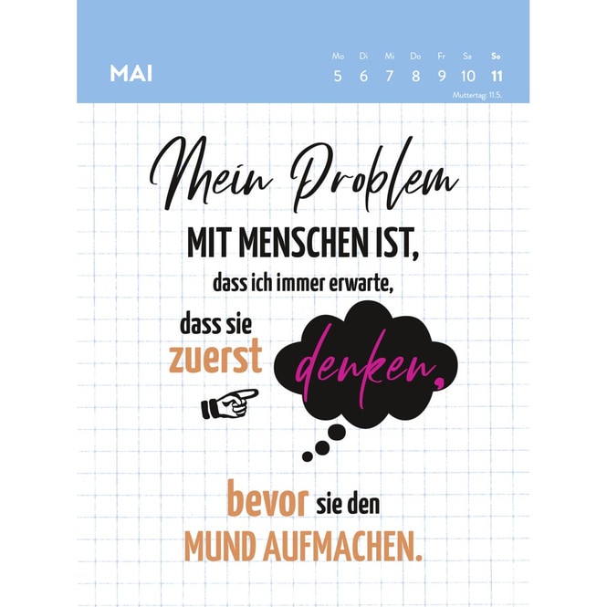 Wochenkalender 2025 - Blödsein