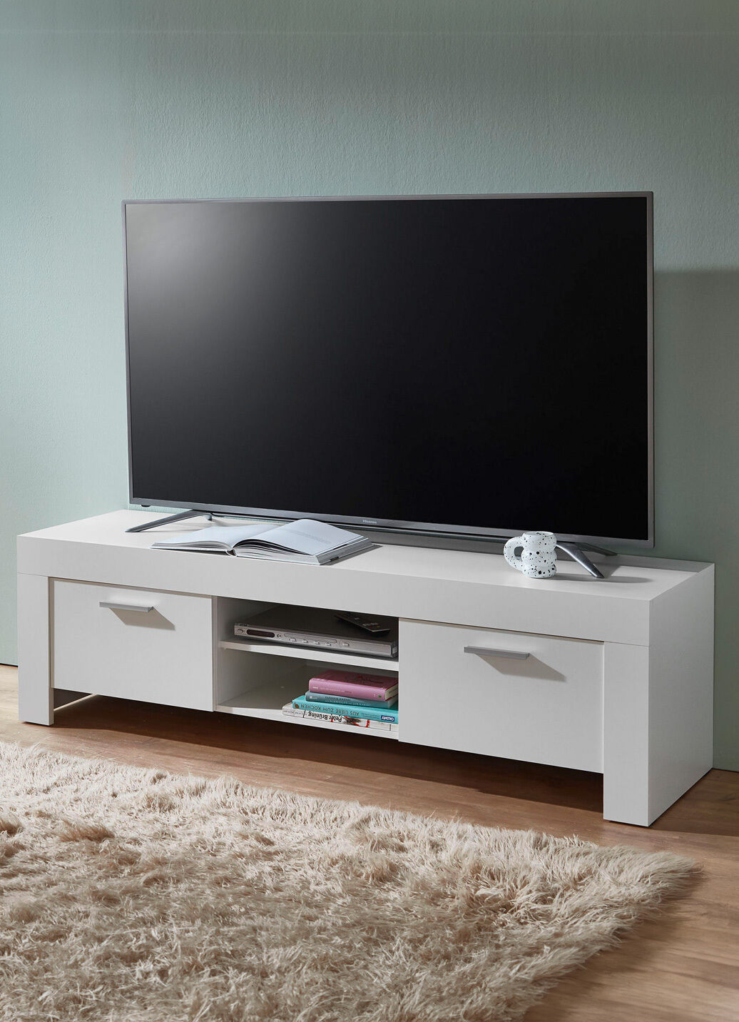 TV-Longboard mit Griffen in Aluminium-Optik