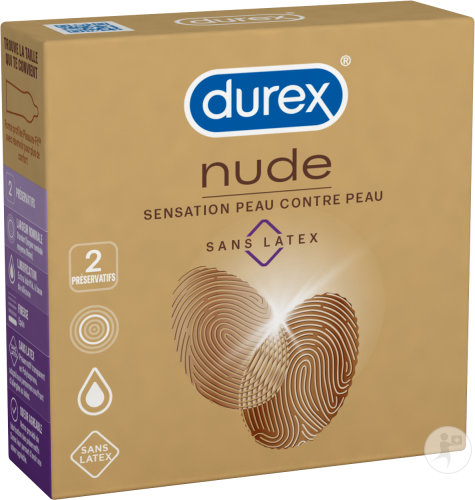 Durex Nude Préservatifs Sensation Peau Contre Peau Sans Latex 2 Pièces