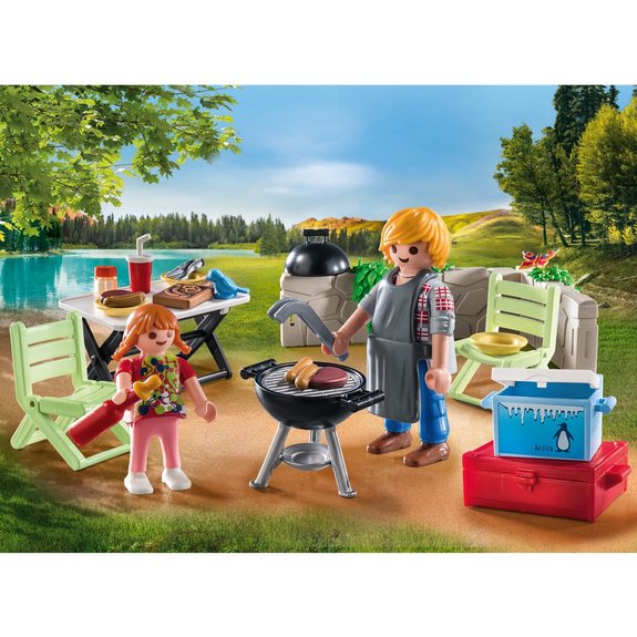 Barbecue avec papa et enfants Playmobil 71427 Family Fun camping