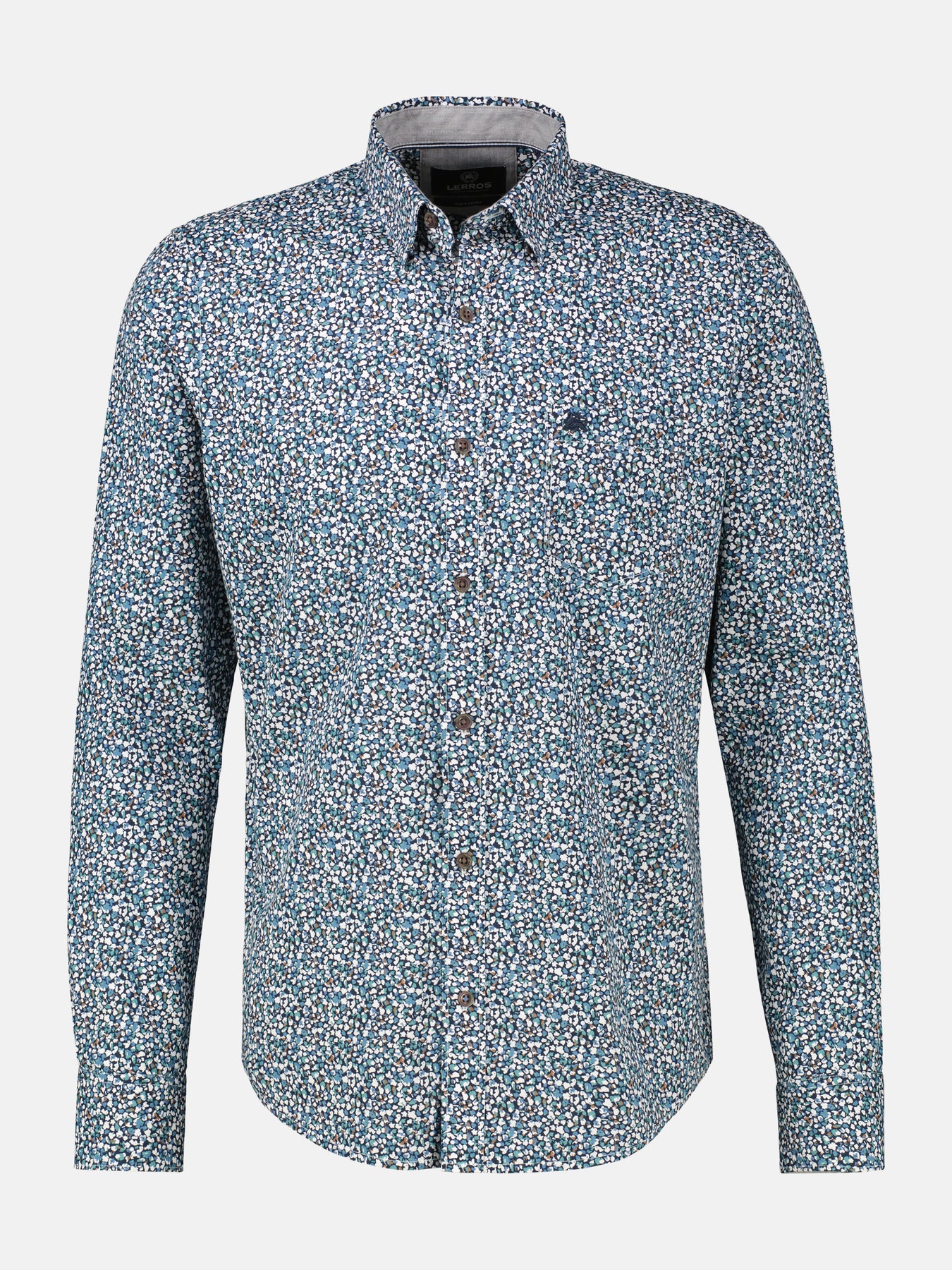 Herren Langarmhemd, modern gemustert