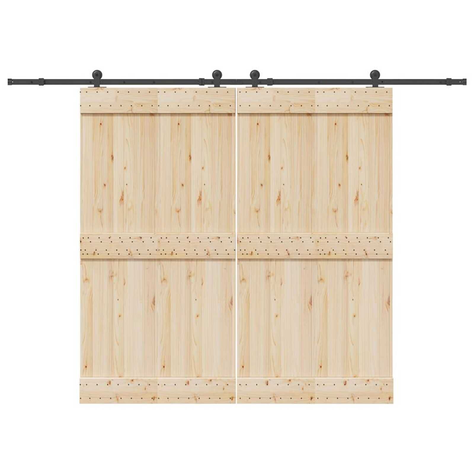 vidaXL Schuifdeurinstallatiesysteem, 305 cm, staal, zwart