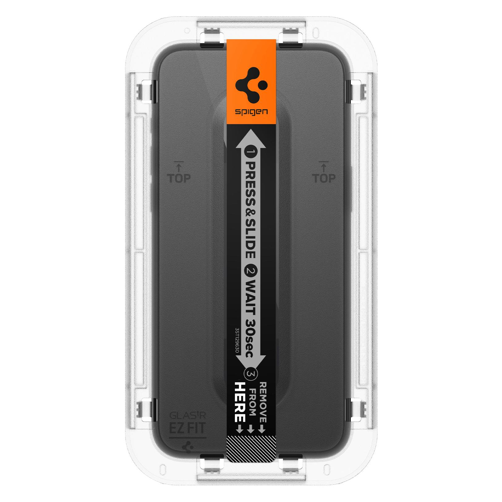 (2er Set) iPhone 15 Pro Max Glas Tr EZ Fit Panzer Glas Case Friendly mit Rahmen   Montagerahmen (AGL06873)