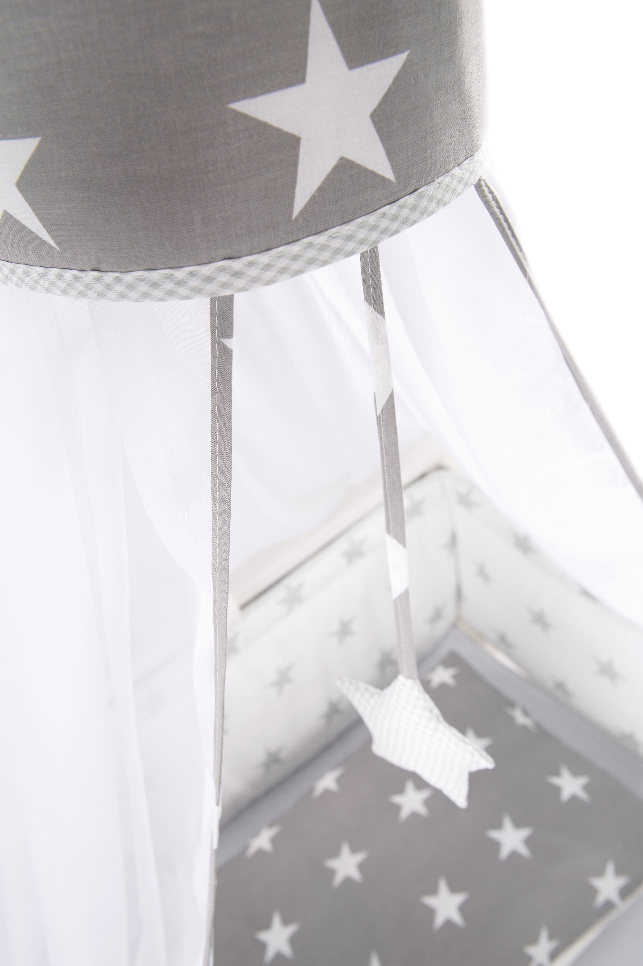 roba® Himmelbettgarnitur »Little Stars, wendbar« 4-tlg., mit Bettwäsche, Nestchen und Himmel