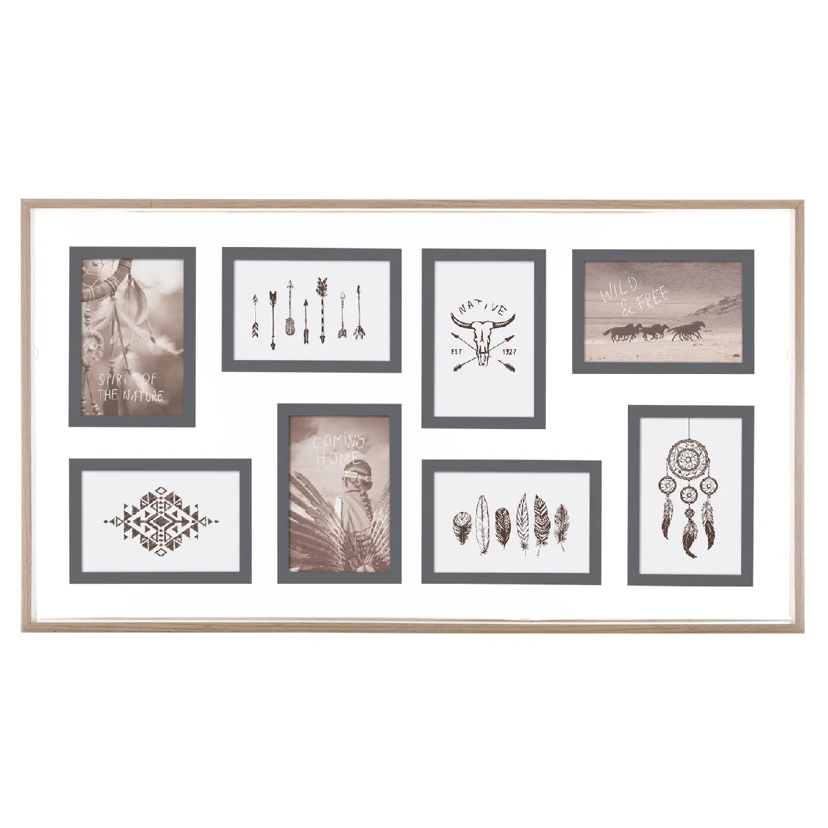 Atmosphera, Createur D'Interieur Atmosphera Pêle-mêle scandinave 8 Photos Blanc