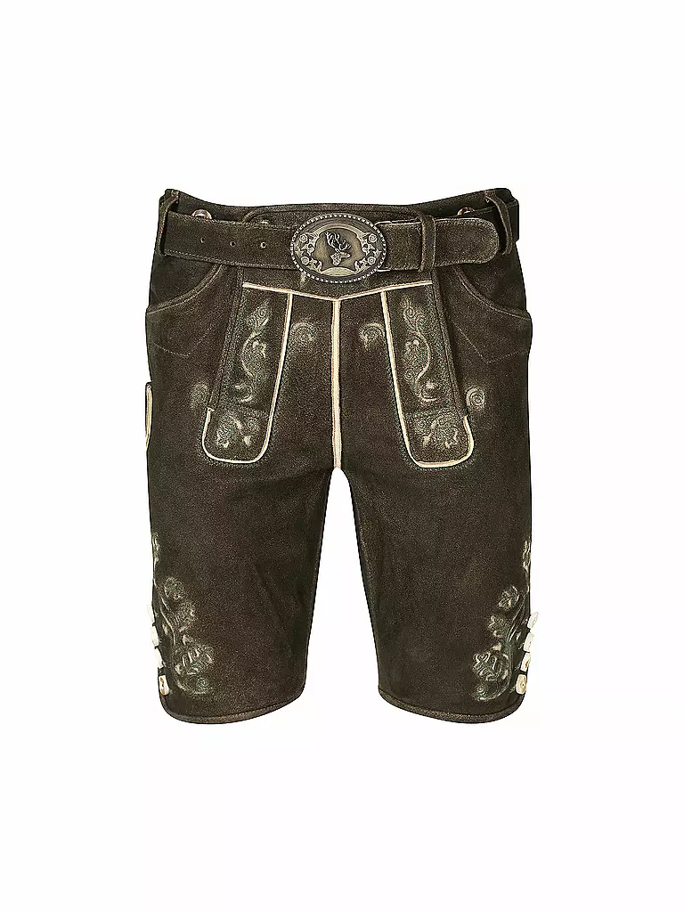 GWEIH & SILK Trachten Lederhose Steirer Panther braun