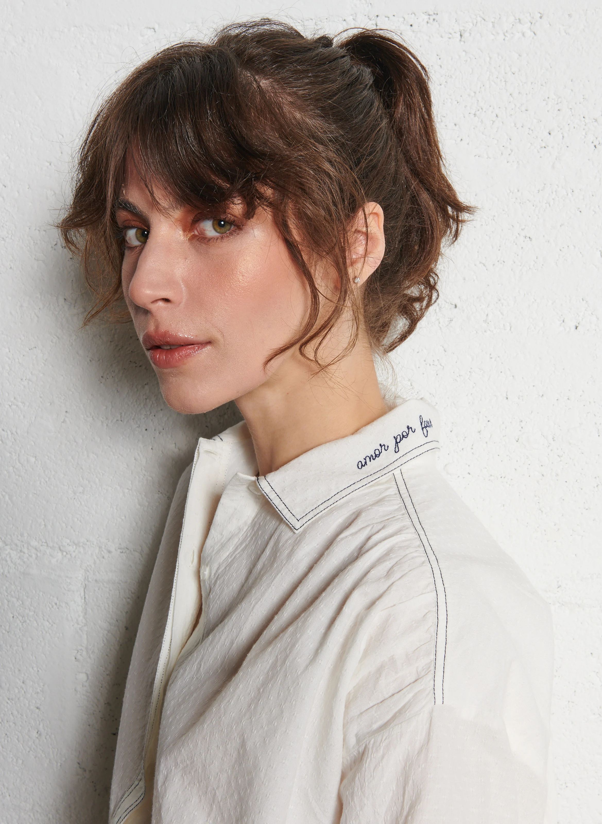 Chemise ample en coton| Blanc