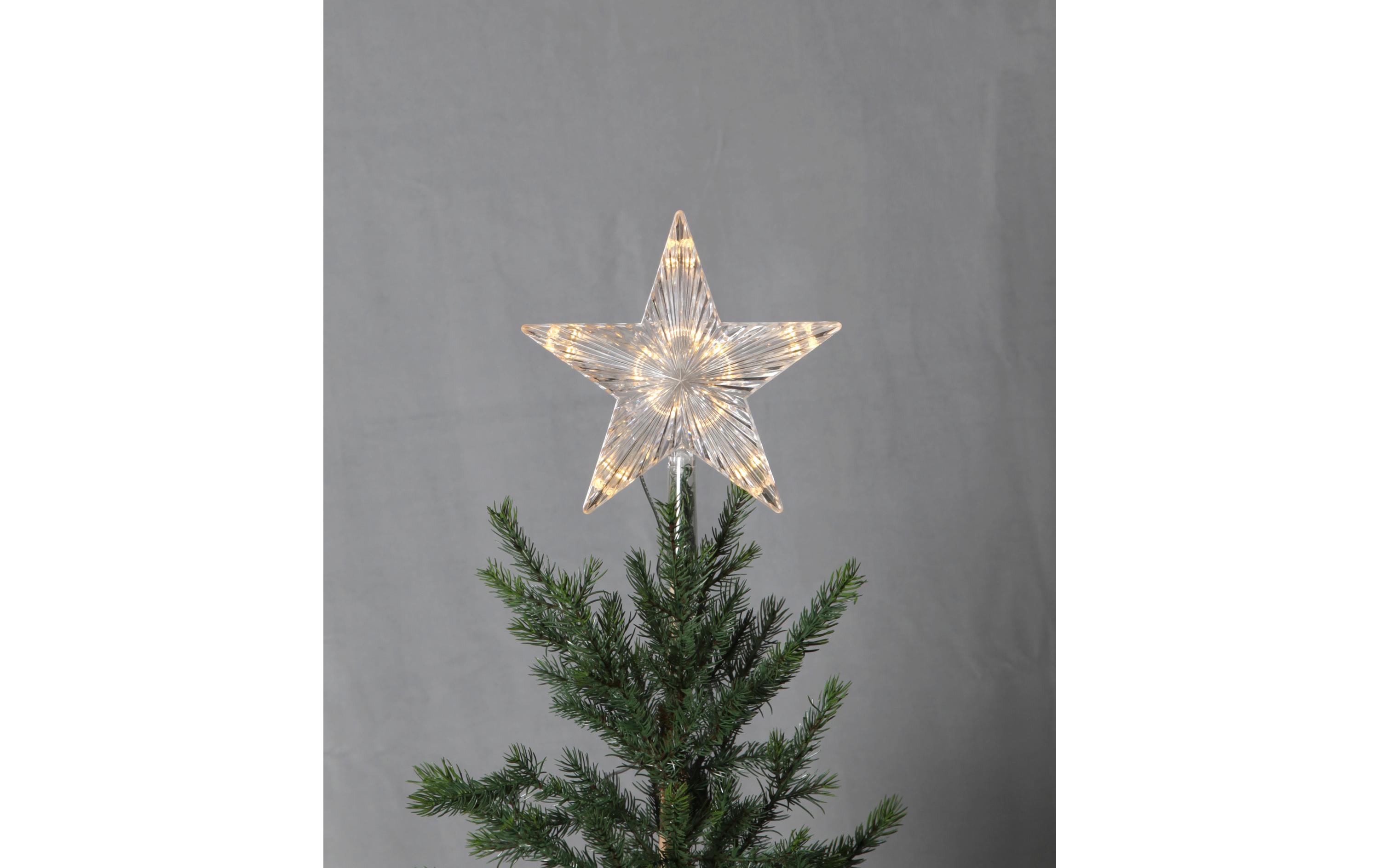 Baumspitze Topsy, 10 LEDs, KlarLeuchtender Stern als Baumspitze