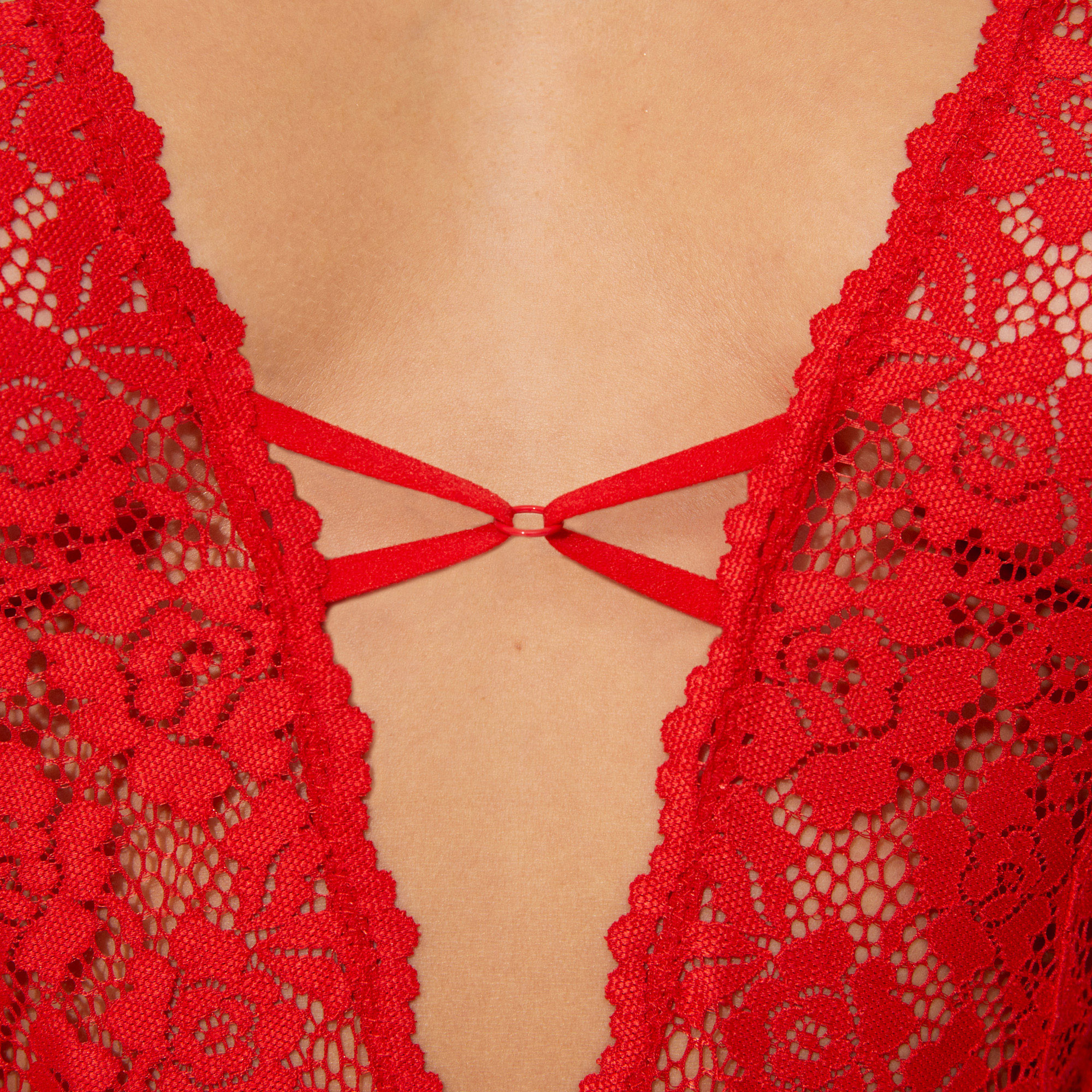 Body en dentelle fleurie