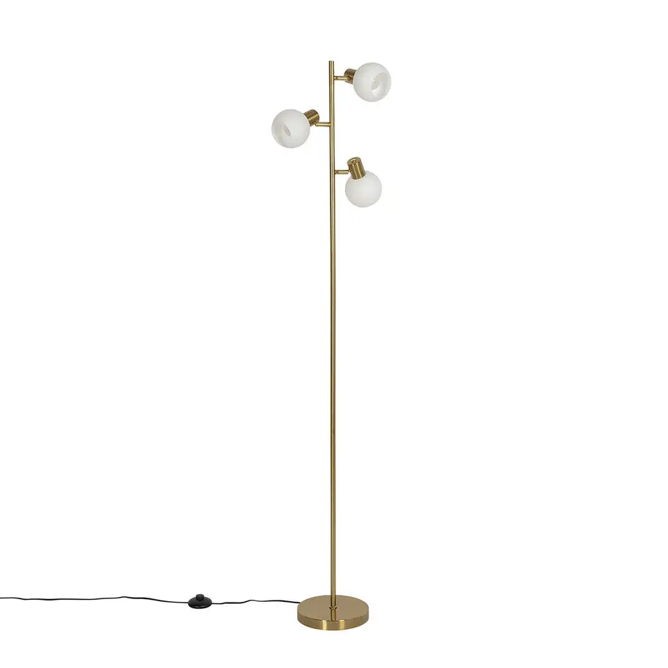 Qazqa vloerlampen anouk goudkleurig e14