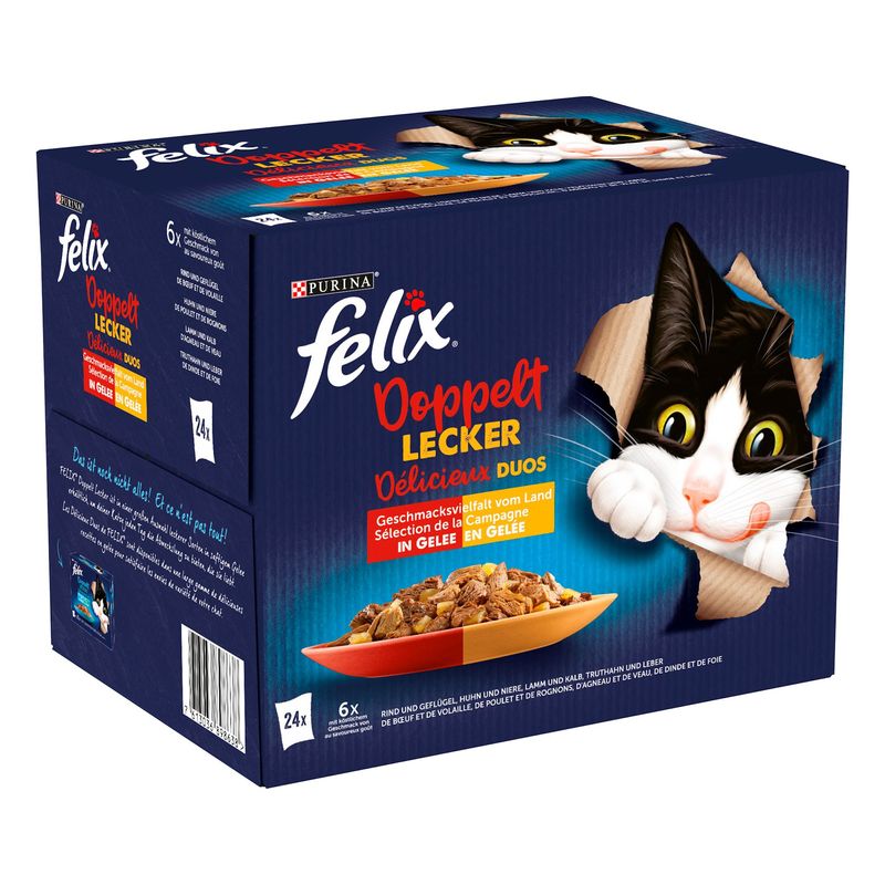 Felix Tendres Effilés Délicieux Duos en gelée 24 x 85 g à prix discount sur bitiba.fr