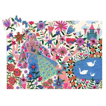 Djeco Puzzle: Prinzessin & Pfau, 36 Teile