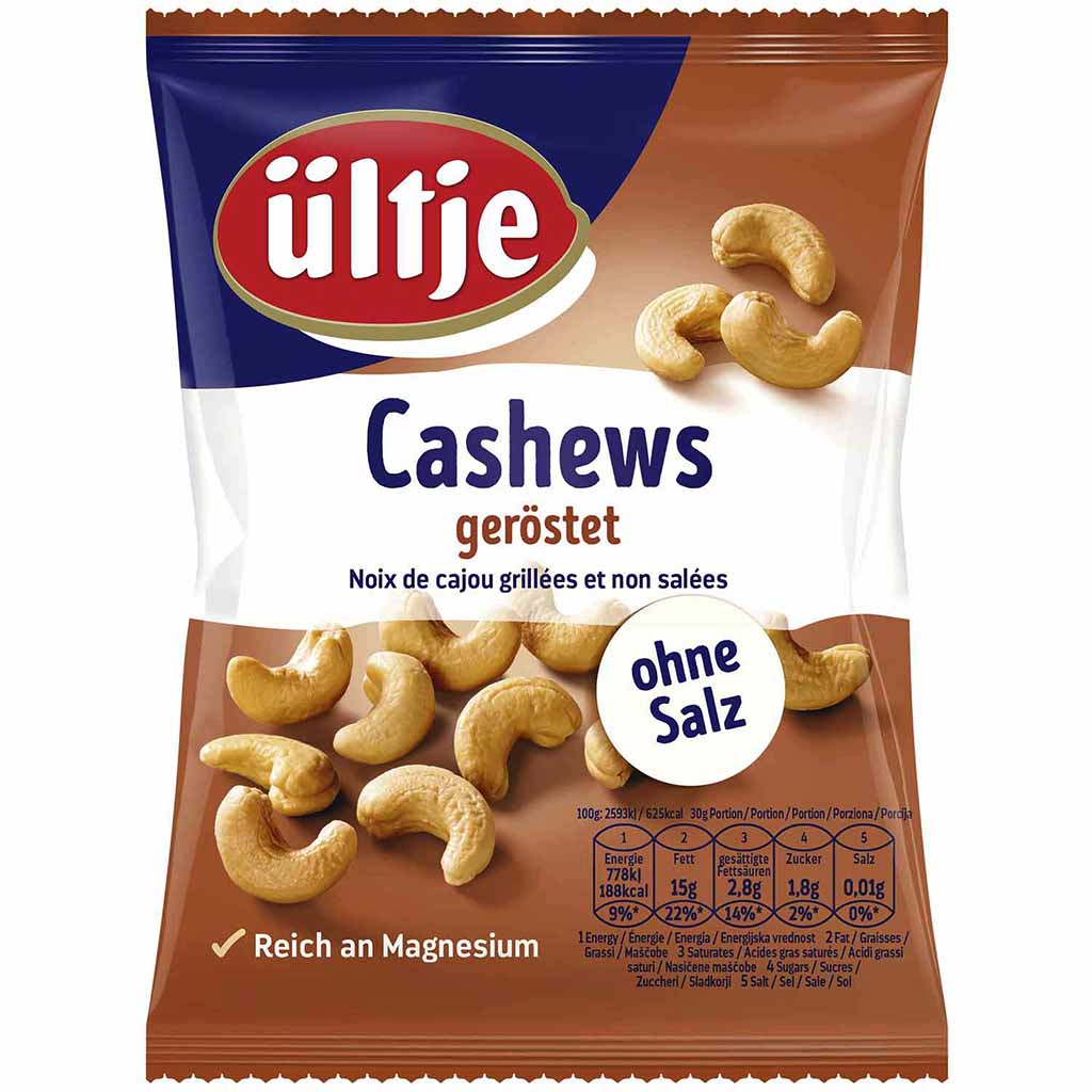 ültje Cashews geröstet ohne Salz 150g MHD:30.3.25