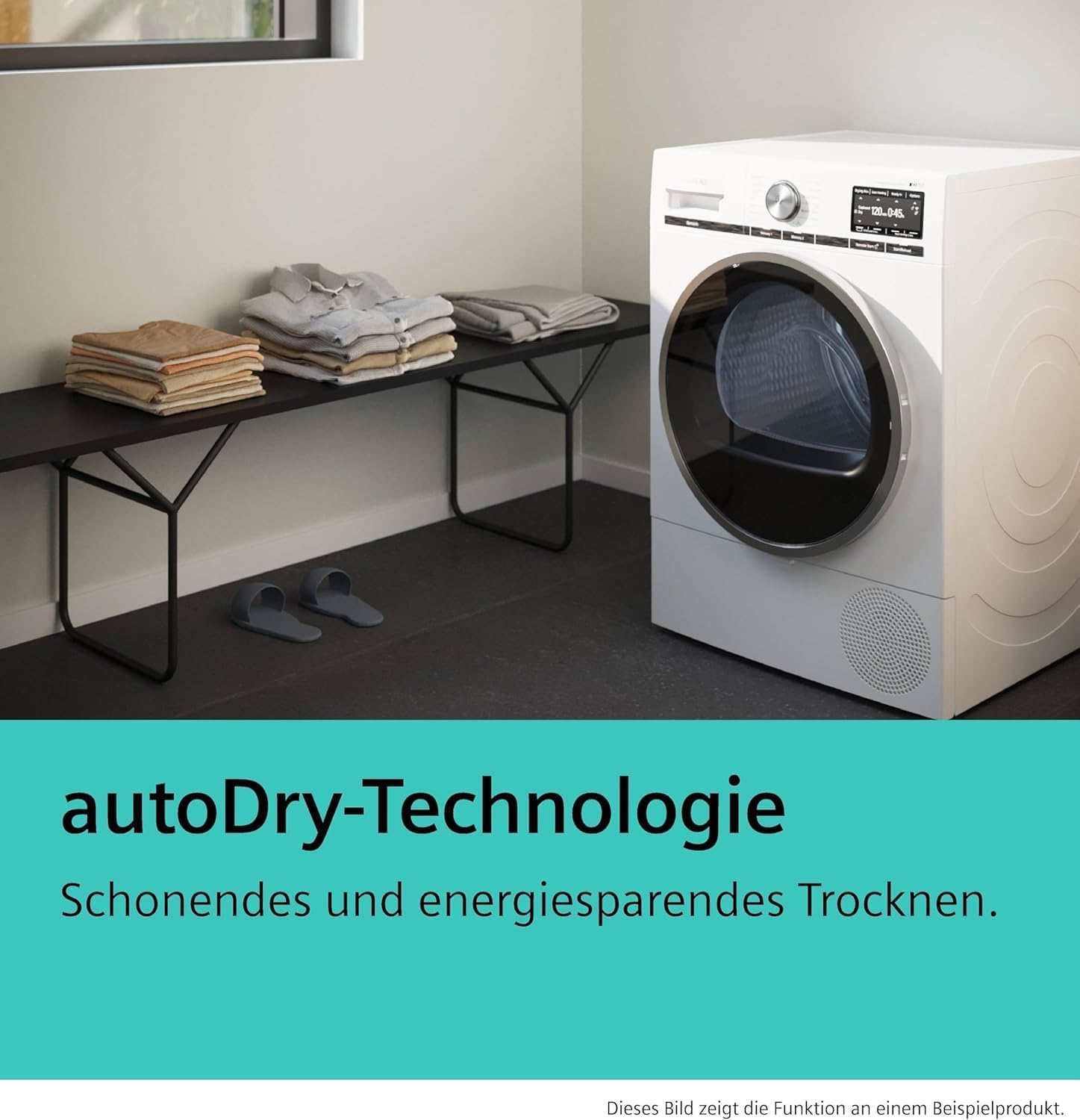 Siemens WQ35B2B30, Smarter iQ700 Wärmepumpentrockner für 1-8 kg Wäsche, Schnellprogramm, Schonende autoDry Trocknung, softDry Schontrommel mit Licht, Outdoor-Programm, directTouch Plus Display, Weiß