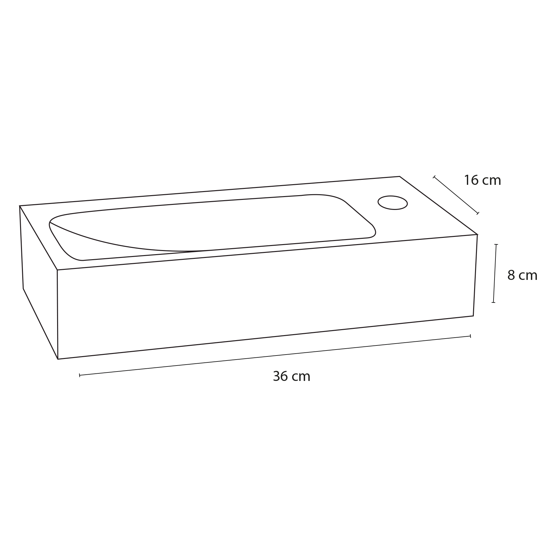 Differnz Doni fontein 36x16cm donkergrijs beton