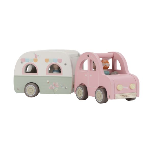 Little Dutch Speelgoed auto met caravan FSC