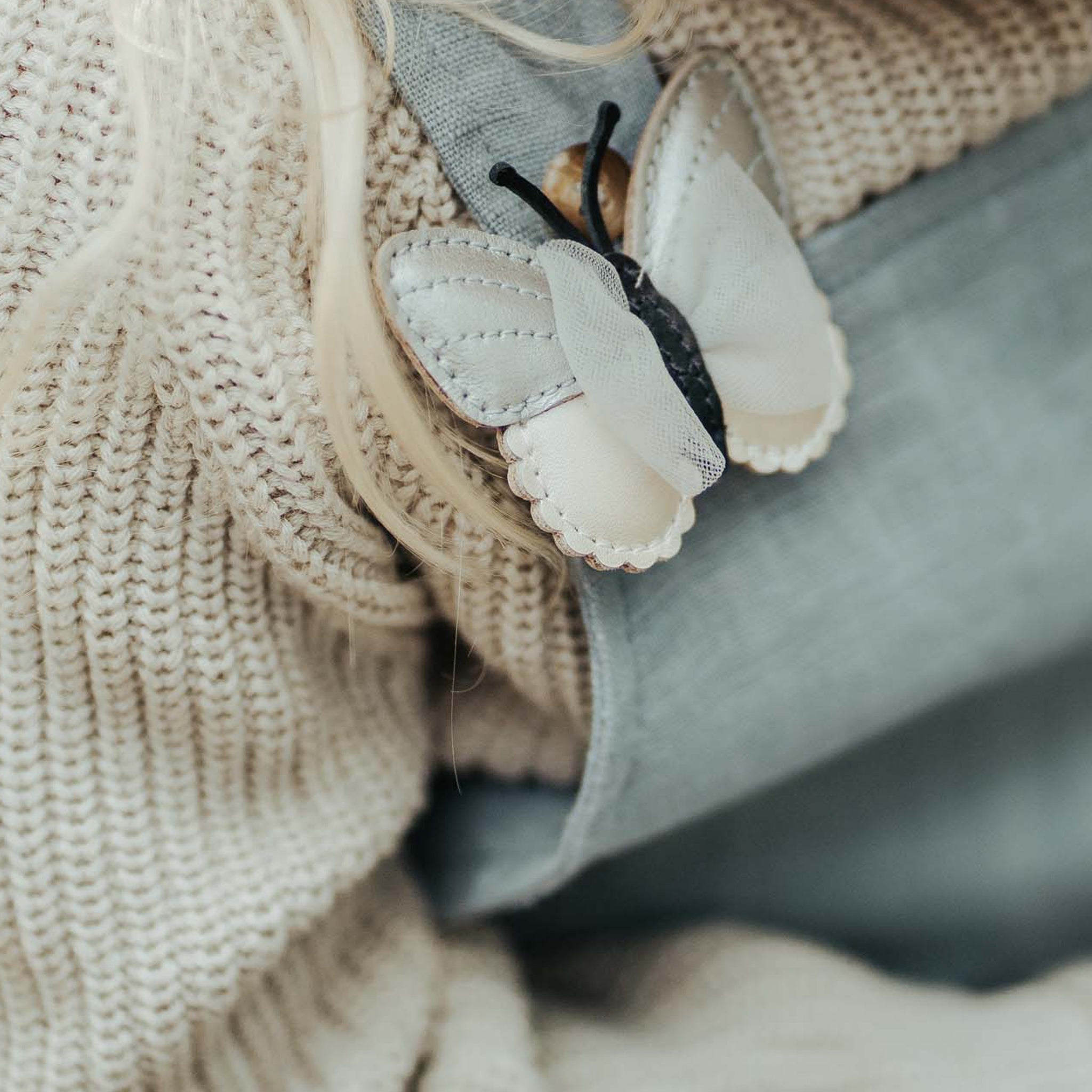 Haarklammer Alja Vlinder Silver Grey Metallic