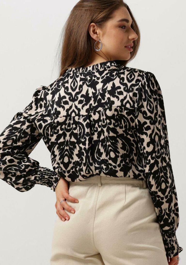 NEO NOIR zwarte neo noir blouse kala flower blur blouse