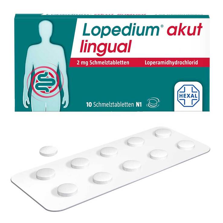 Lopedium akut lingual 2 mg Schmelztabletten, 10 St